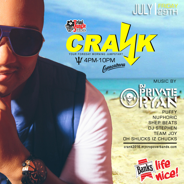 CRANK: Trini Jungle Juice Beach Cooler Party